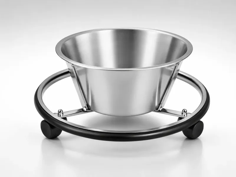 Cubo rodable de 11l en acero inoxidable