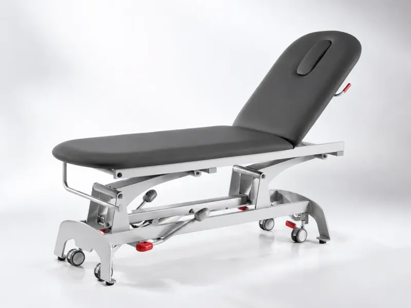 Mesa de reconocimiento elevable hidráulica de dos secciones, negro