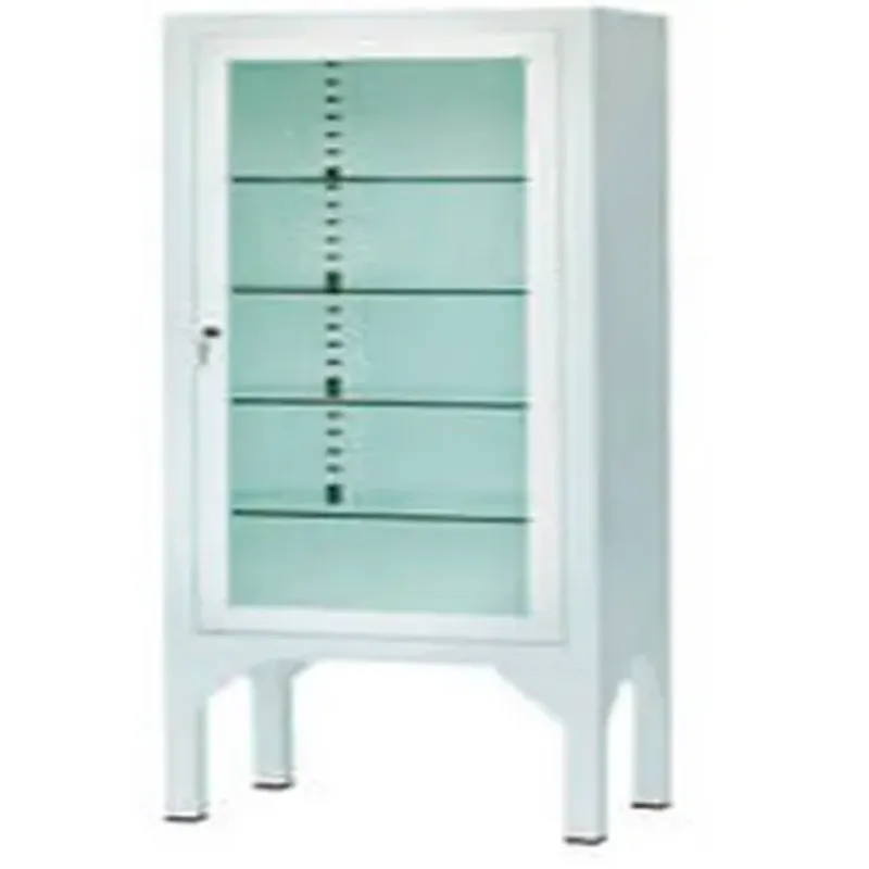 Vitrina con una puerta y cuatro patas