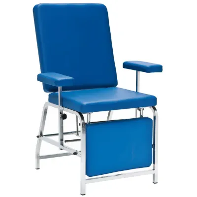 Sillón para extracciones, manual, en acero cromado