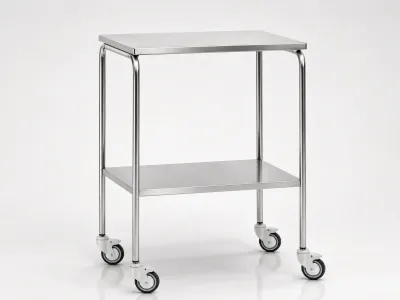 Mesa auxiliar con entrepaños superior e inferior lisos