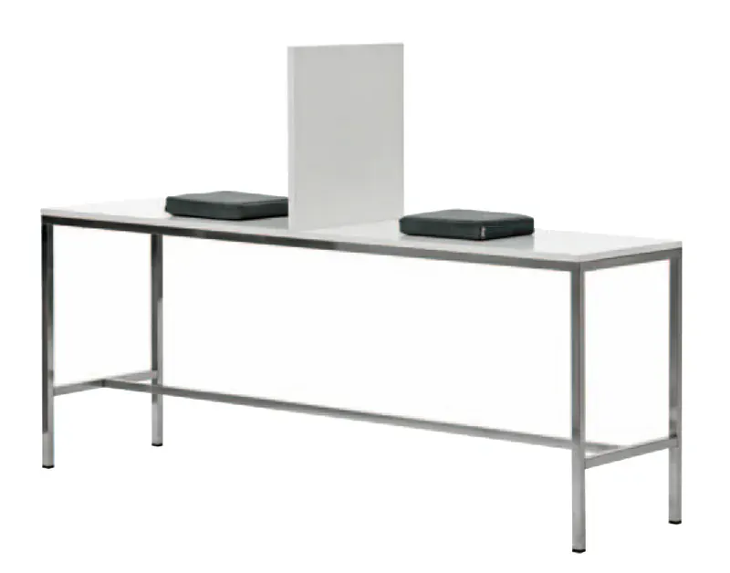 Mesa de extracciones para dos puestos, en acero cromado