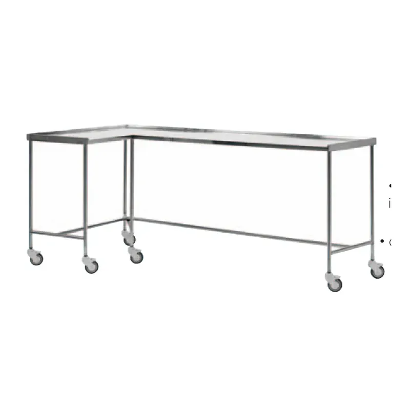 Mesa de instrumental con forma de L