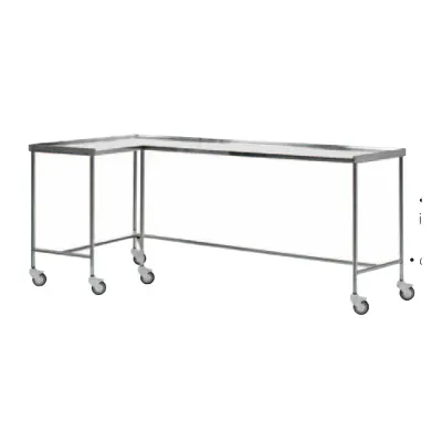 Mesa de instrumental con forma de L
